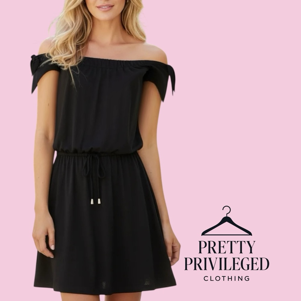 Tristan Black Off-Shoulder Dress